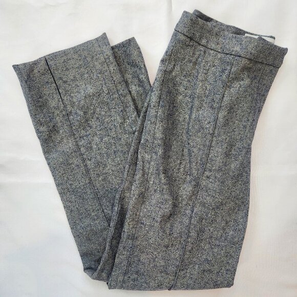 Carolina Herrera Wool and Silk Trousers. Gray Tweed. Straight Leg.  Size 2 - Picture 1 of 14
